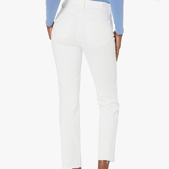 NWT PAIGE Women's 34 Cindy Exposed Buttonfly High Rise Straight Leg‎ White Plus - Picture 10 of 10